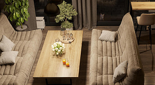 Бежевый диван в интерьере-5, Эргономичный диван ДеФранс на веранде